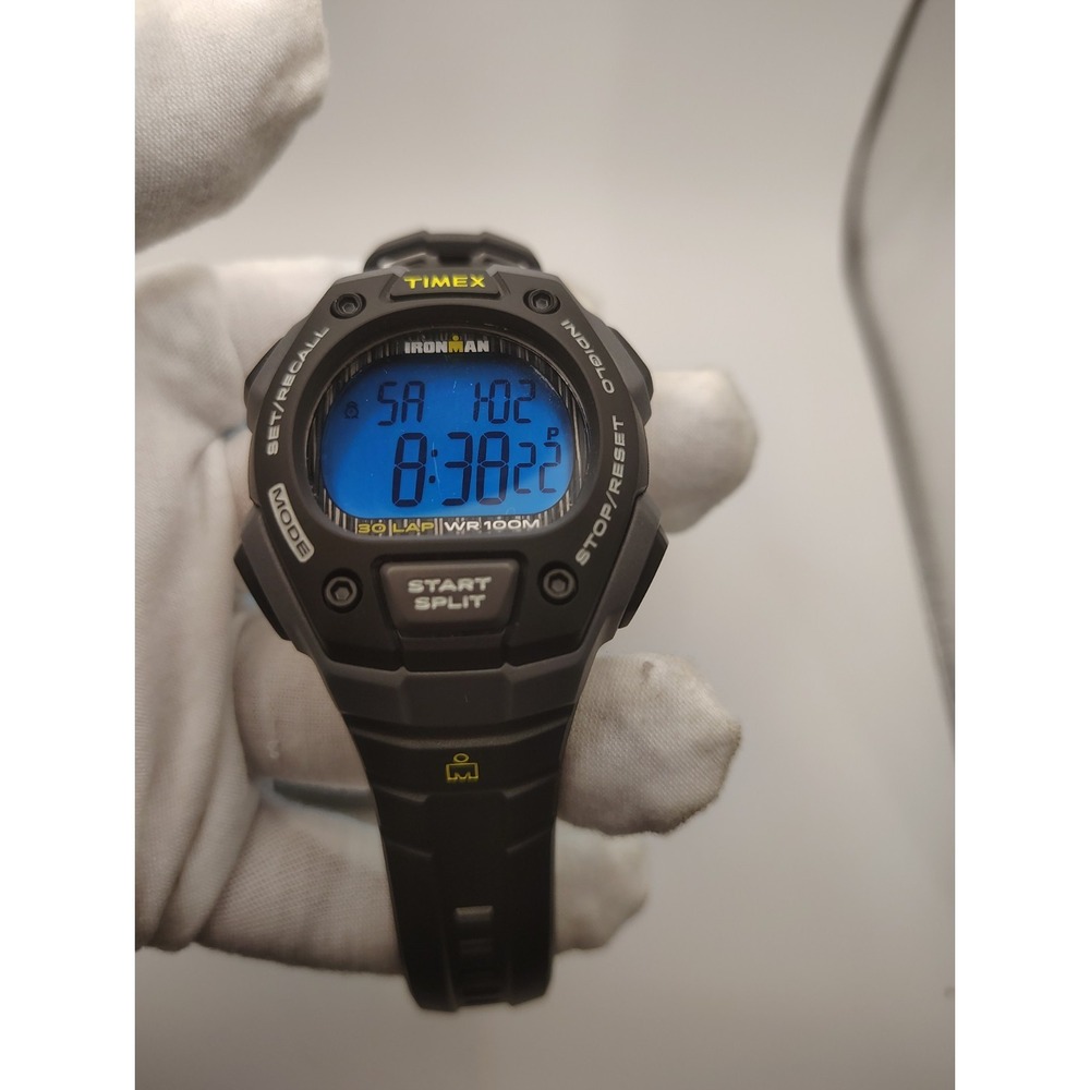 New Custom Timex Ironman Electric Blue Mod Mens Quartz Watch Lap‎ Timer